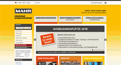 Desktop Screenshot of mahr-heizung.de